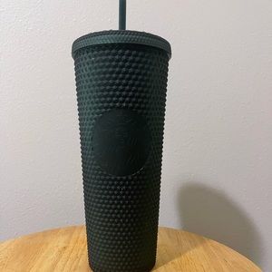 Starbucks dark green studded tumblr